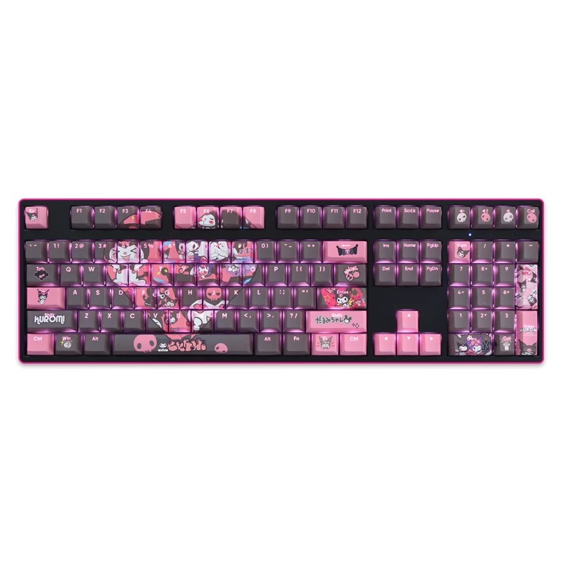 三麗鷗庫洛米透光RGB108鍵標準配列衛星軸鍵帽-ZUIHANG SHOP