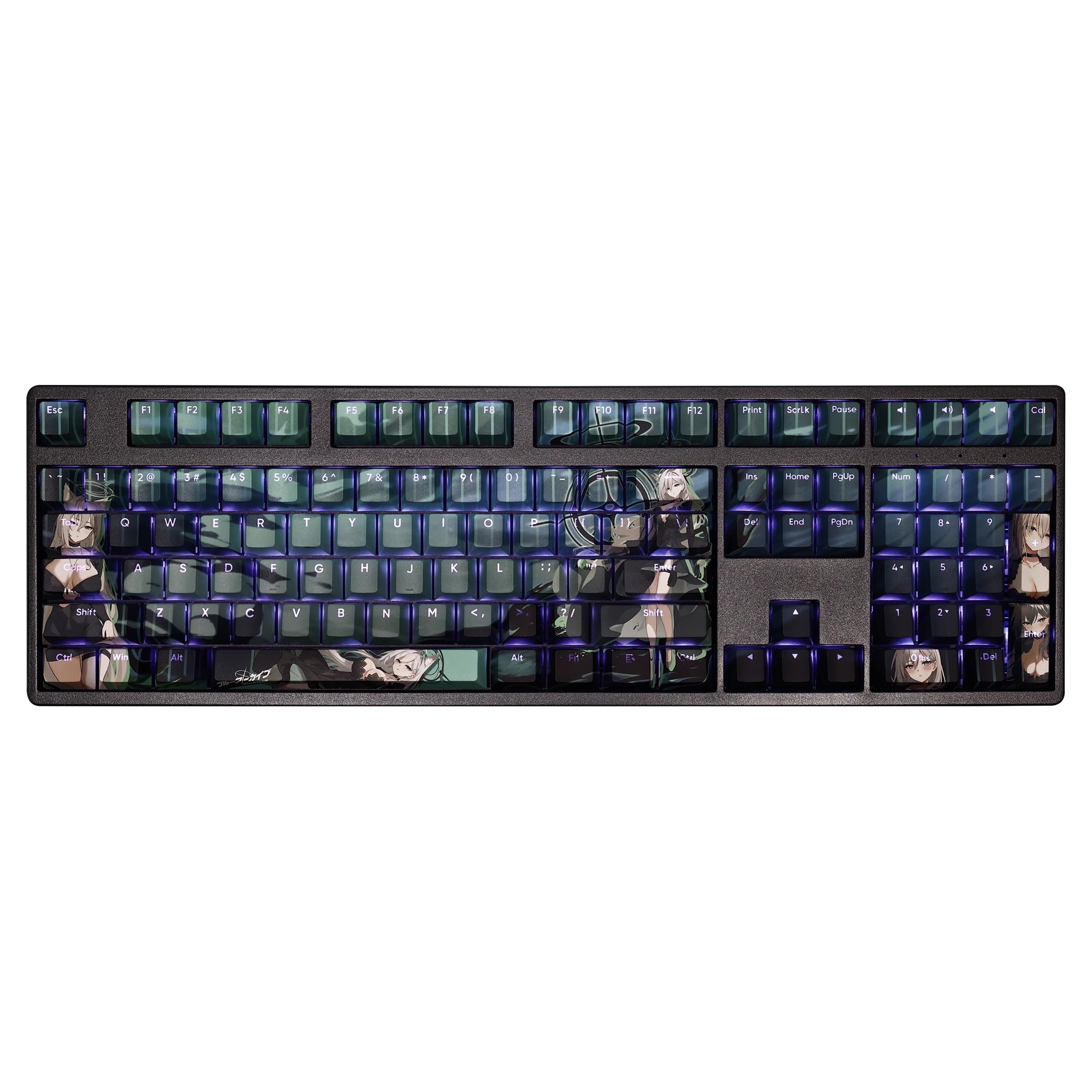 砂狼黑子透光RGB108鍵標準配列衛星軸鍵帽-ZUIHANG SHOP