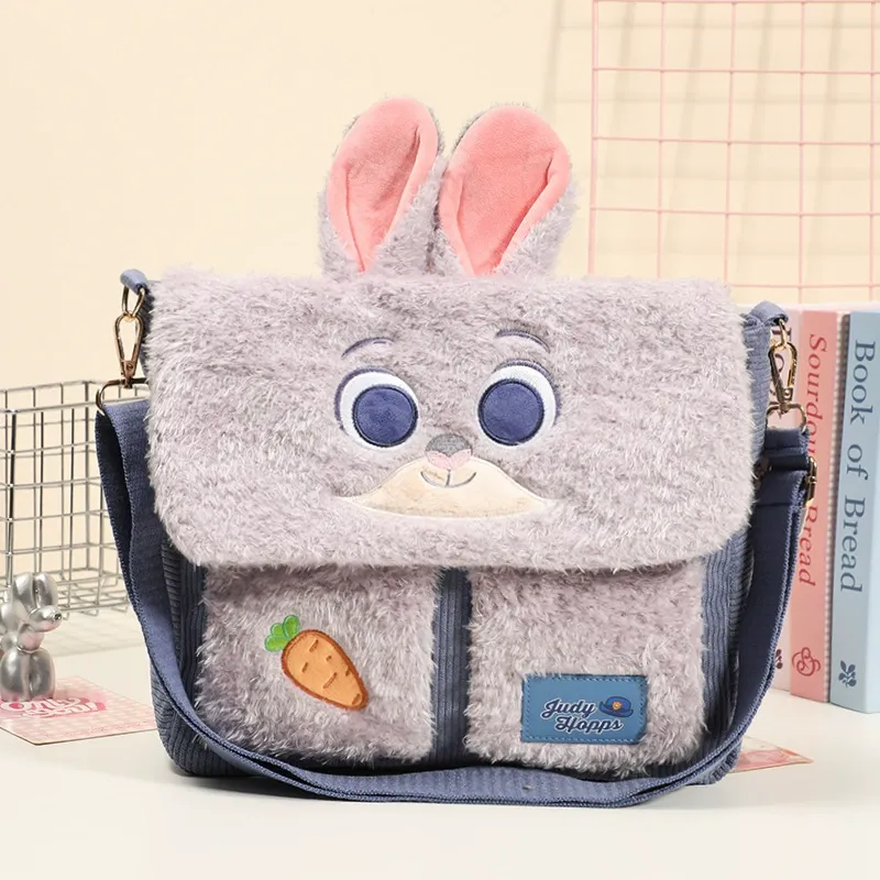 動物方城市 朱迪尼克 出遊時刻毛絨單肩斜挎包