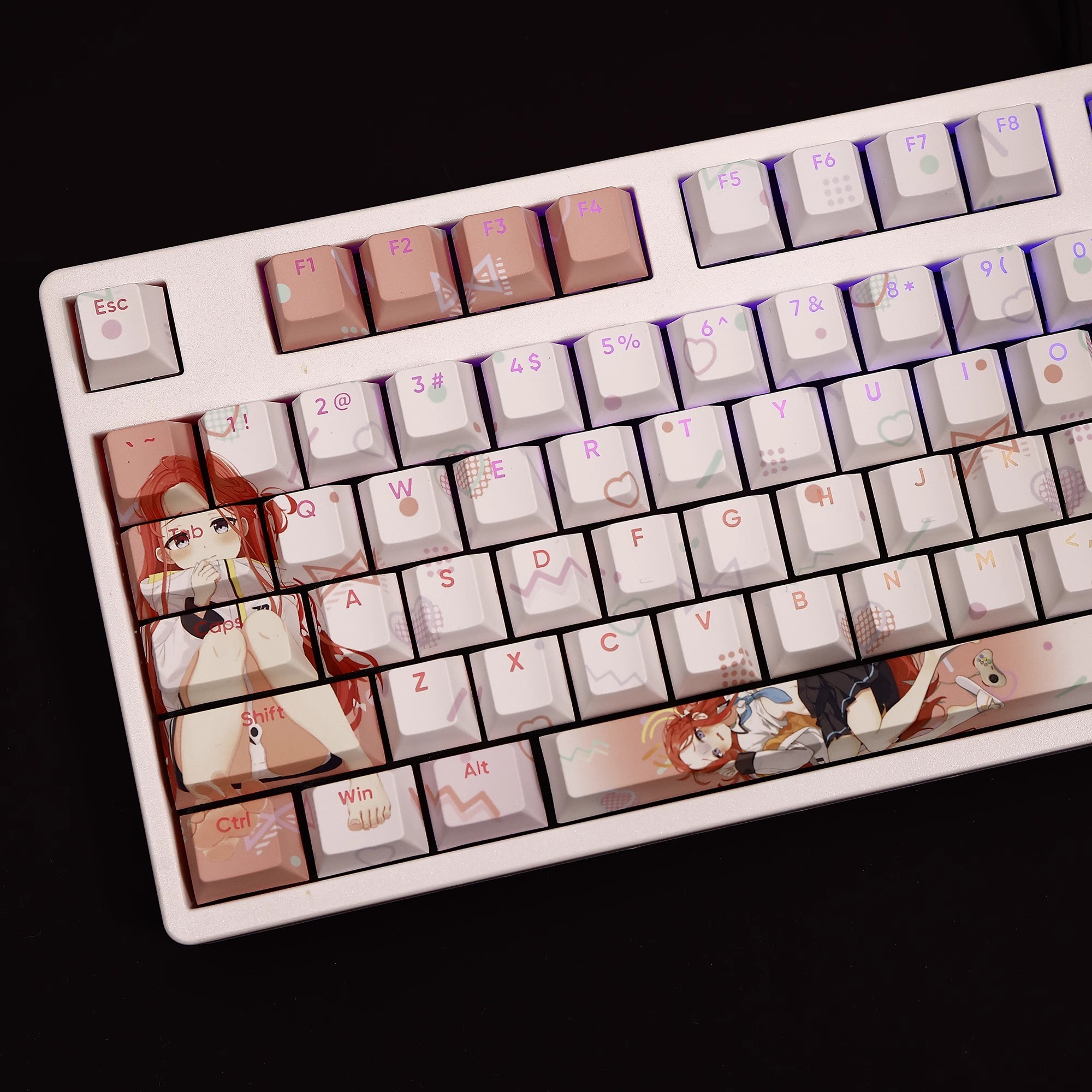 花岡柚子透光RGB108鍵標準配列衛星軸鍵帽-ZUIHANG SHOP