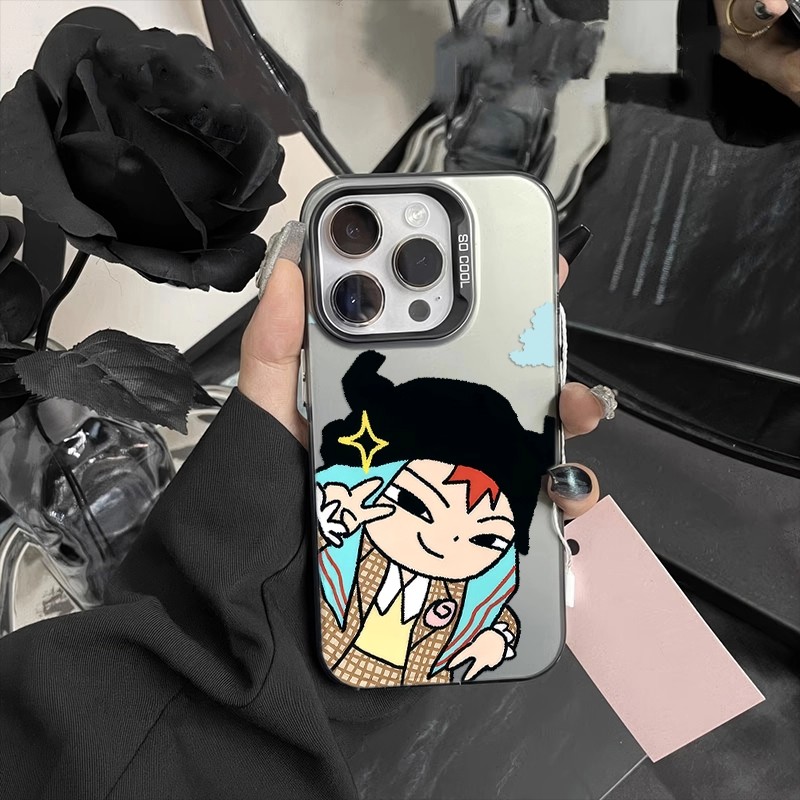 權志龍GD 彩銀線條漸變防摔手機殼-ZUIHANG SHOP