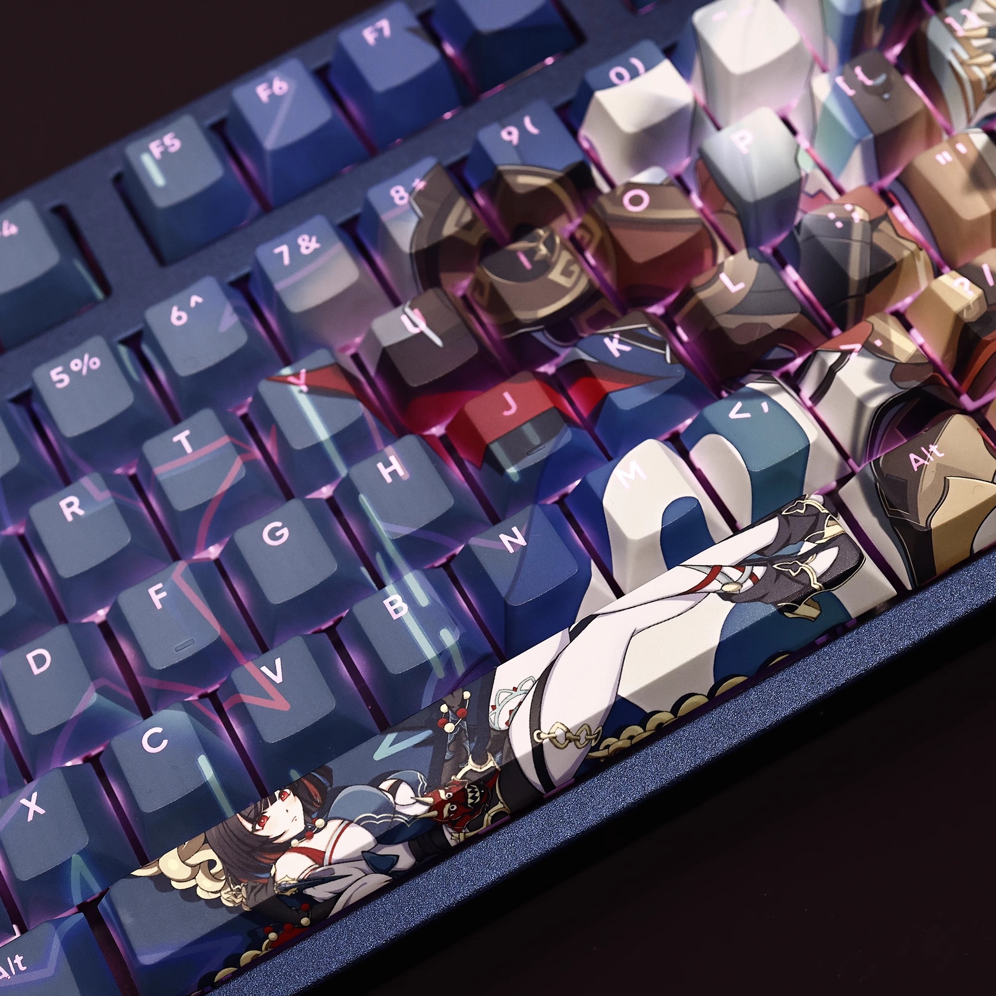 雪衣透光RGB108鍵標準配列衛星軸鍵帽-ZUIHANG SHOP