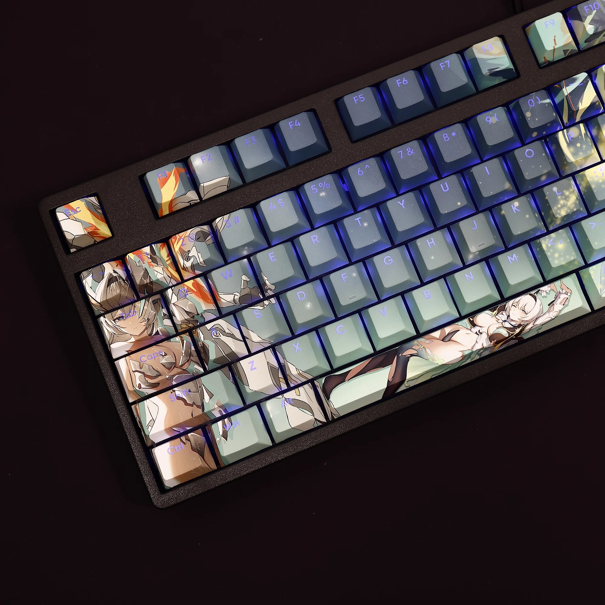 流螢透光RGB108鍵標準配列衛星軸鍵帽