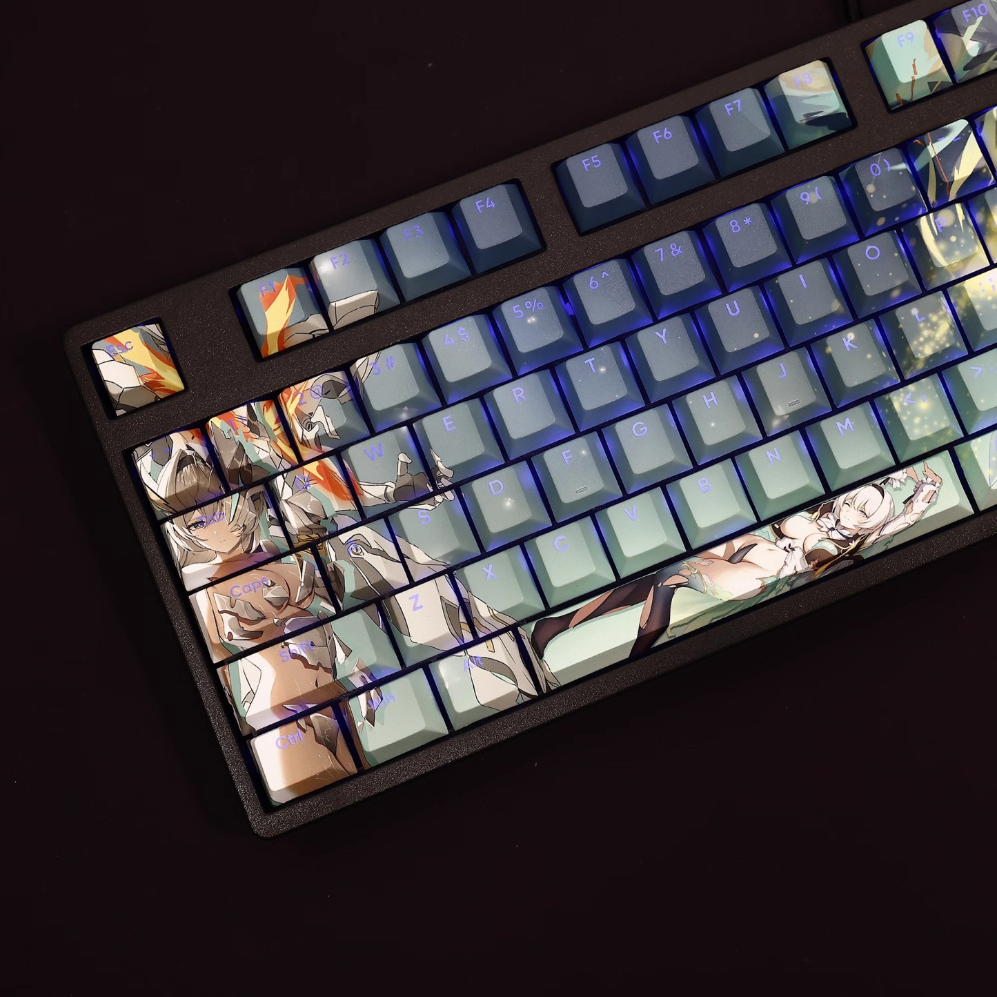 流螢透光RGB108鍵標準配列衛星軸鍵帽