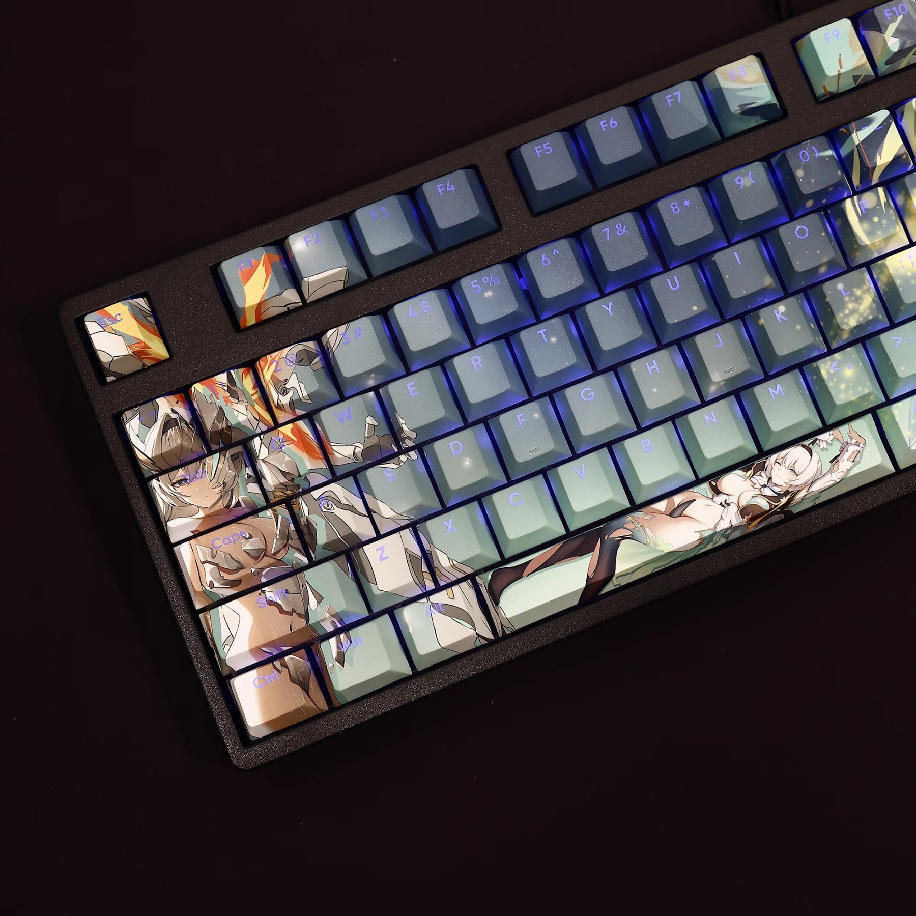 流螢透光RGB108鍵標準配列衛星軸鍵帽