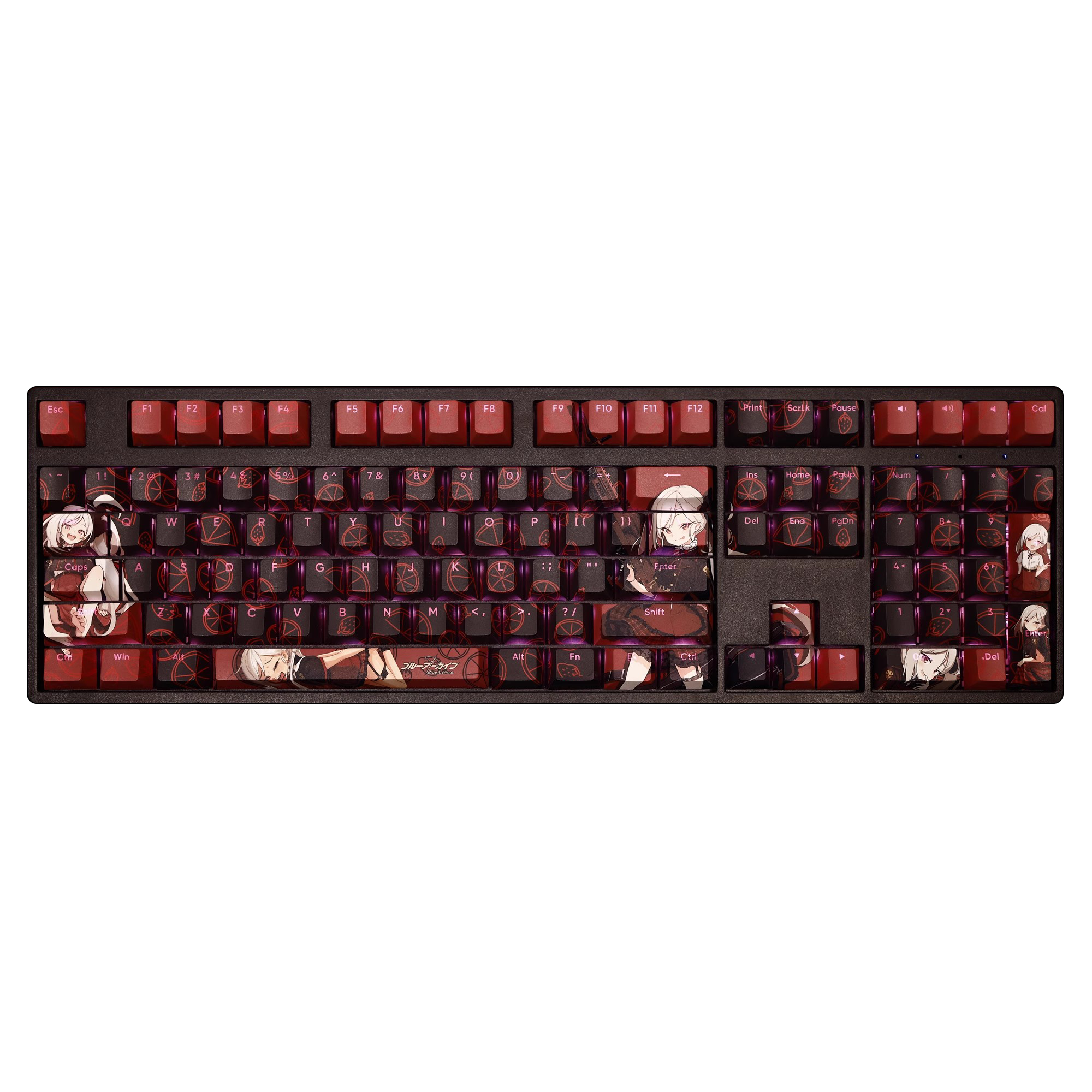 淺黃睦月透光RGB108鍵標準配列衛星軸鍵帽-ZUIHANG SHOP