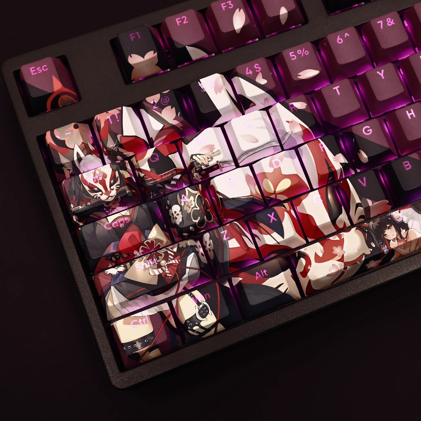 狐阪若藻透光RGB108鍵標準配列衛星軸鍵帽-ZUIHANG SHOP