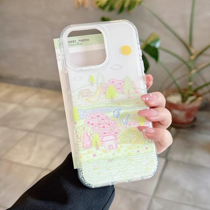 韓系卡通塗鴉插畫手機殼-ZUIHANG SHOP