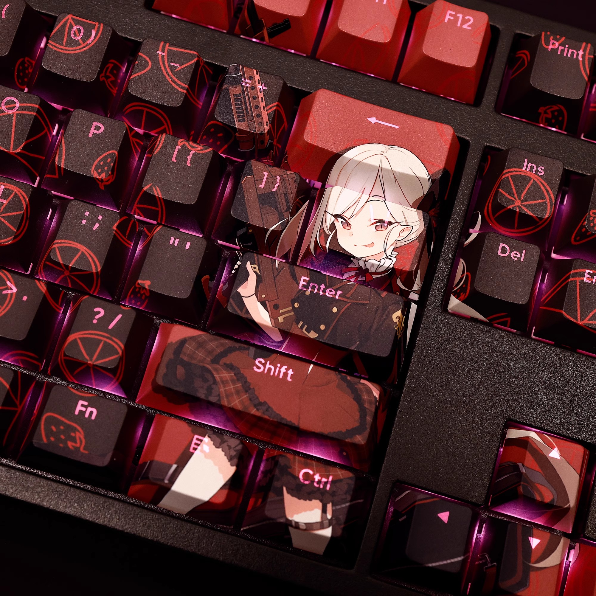 淺黃睦月透光RGB108鍵標準配列衛星軸鍵帽-ZUIHANG SHOP