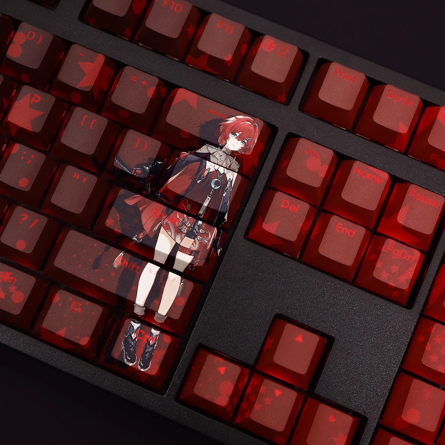 丹瑾透光RGB108鍵標準配列衛星軸鍵帽