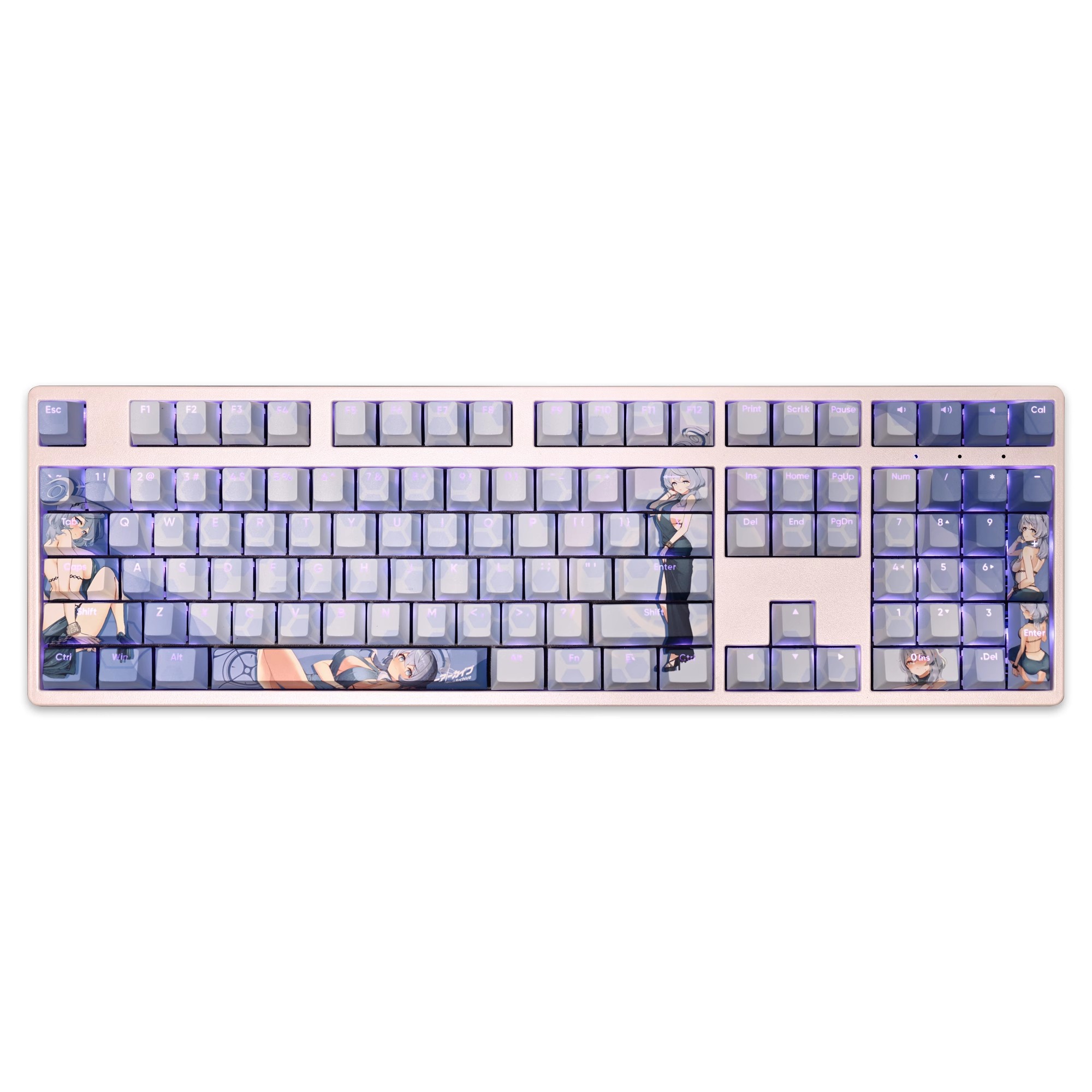 天雨亞子禮服版透光RGB108鍵標準配列衛星軸鍵帽-ZUIHANG SHOP