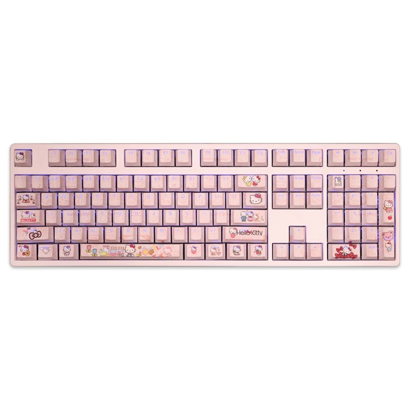 凱蒂貓Hello Kitty透光RGB108鍵標準配列衛星軸鍵帽