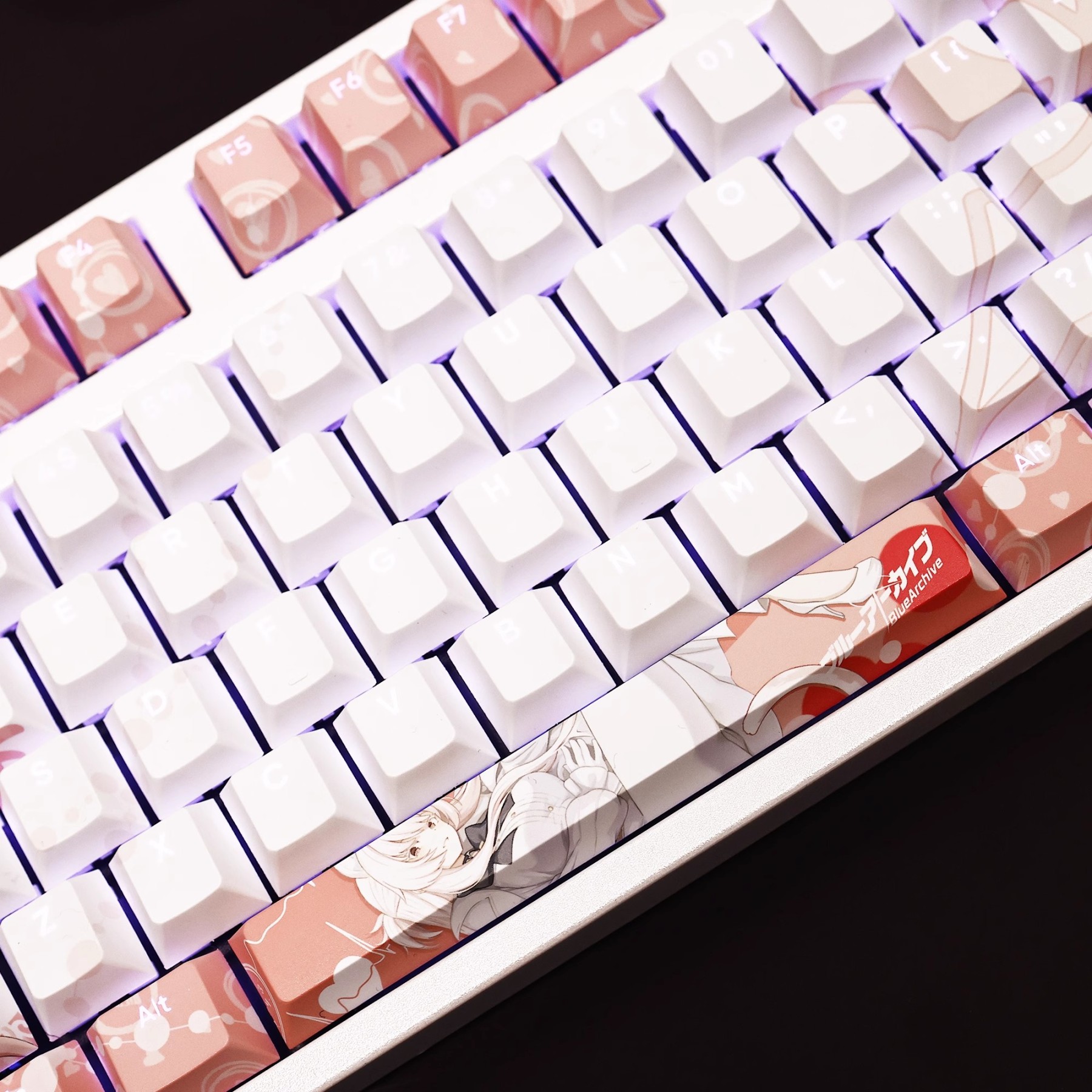 清澄晶透光RGB108鍵標準配列衛星軸鍵帽