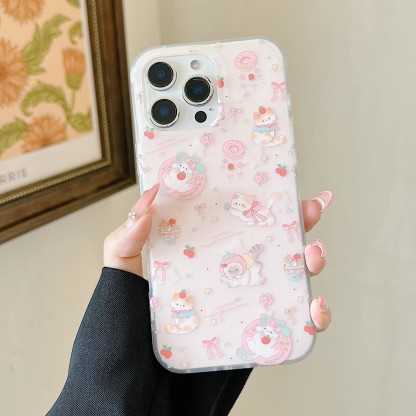 韓系小碎花蝴蝶結貓咪手機殼-ZUIHANG SHOP