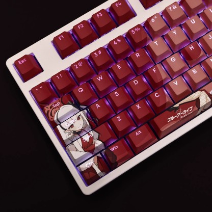 淺黃睦月禮服版透光RGB108鍵標準配列衛星軸鍵帽