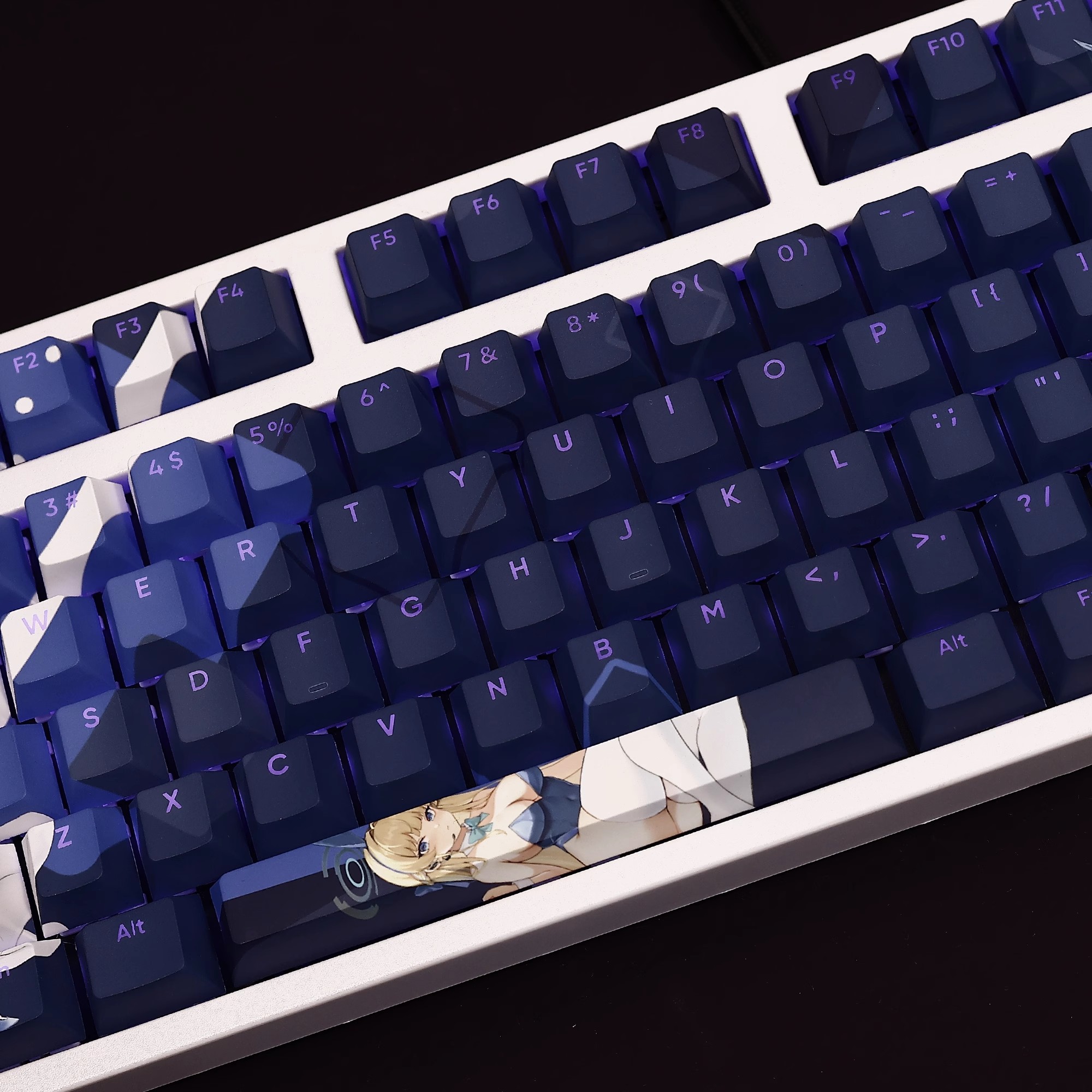 飛鳥馬時兔女郎透光RGB108鍵標準配列衛星軸鍵帽-ZUIHANG SHOP