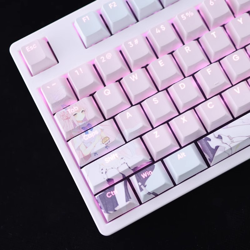 聖園未花透光RGB108鍵標準配列衛星軸鍵帽