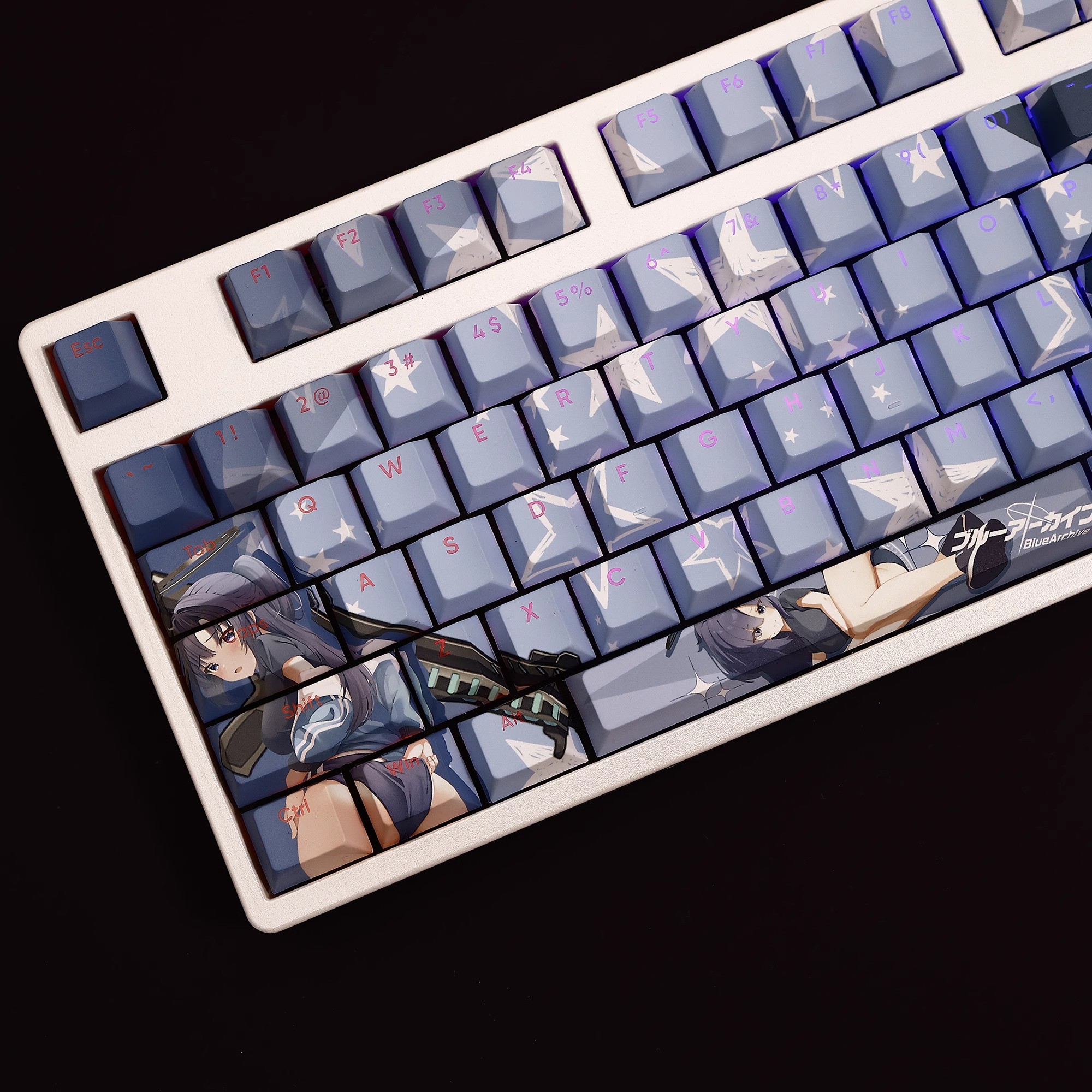 早瀨優香體操服版透光RGB108鍵標準配列衛星軸鍵帽-ZUIHANG SHOP