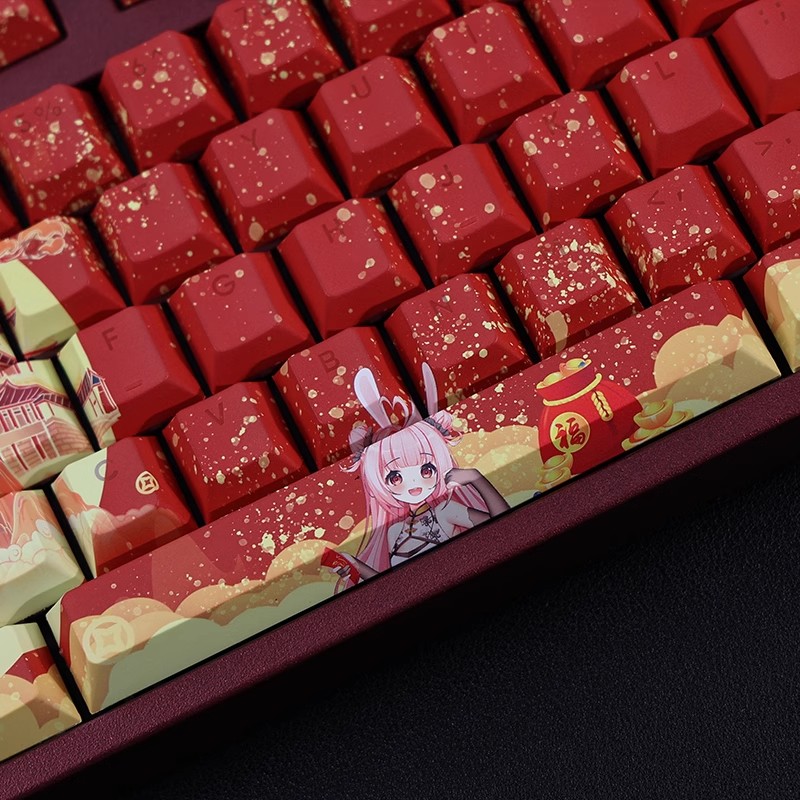 兔女郎贺岁透光RGB108鍵標準配列衛星軸鍵帽-ZUIHANG SHOP