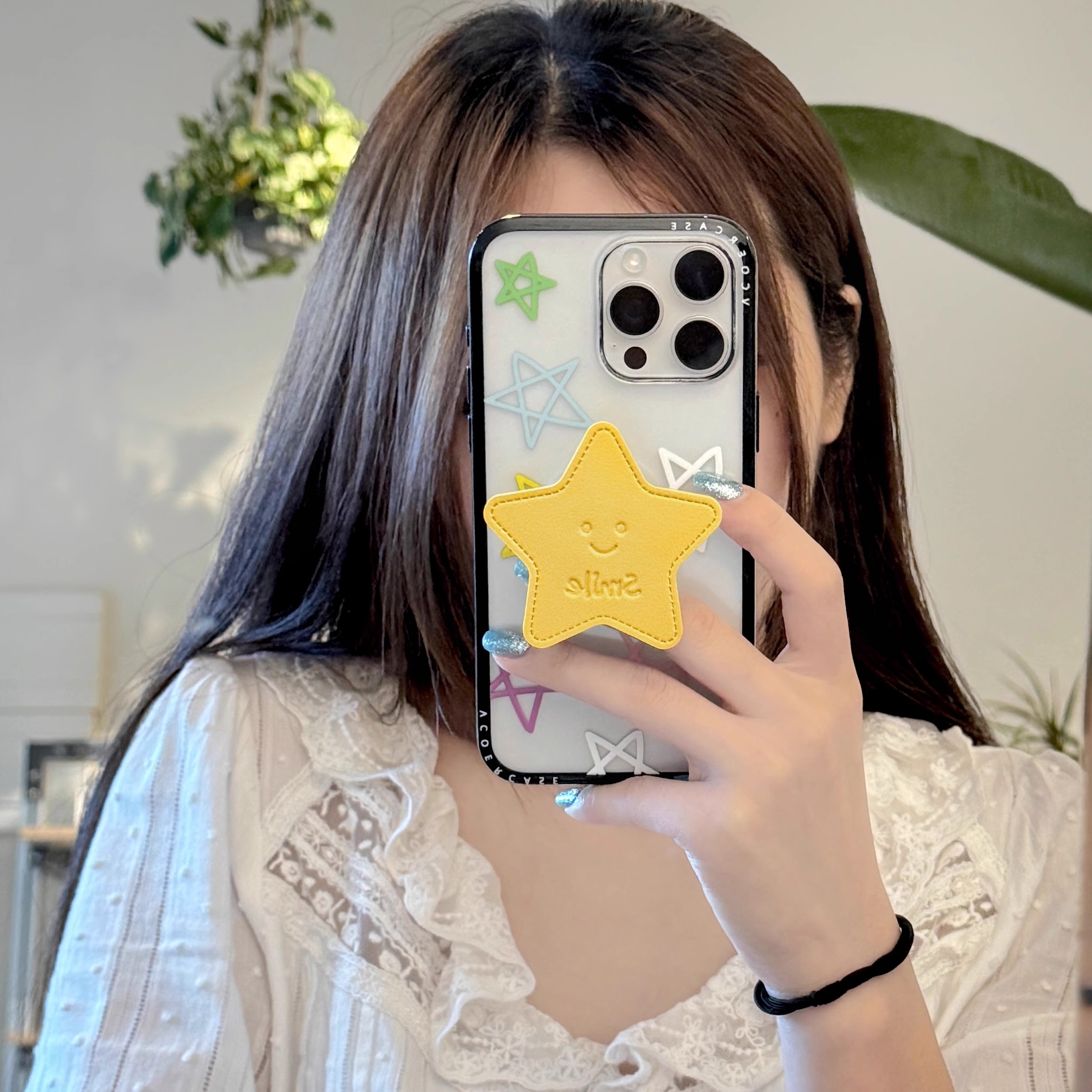 韓系線條皮質星星手機殼-ZUIHANG SHOP