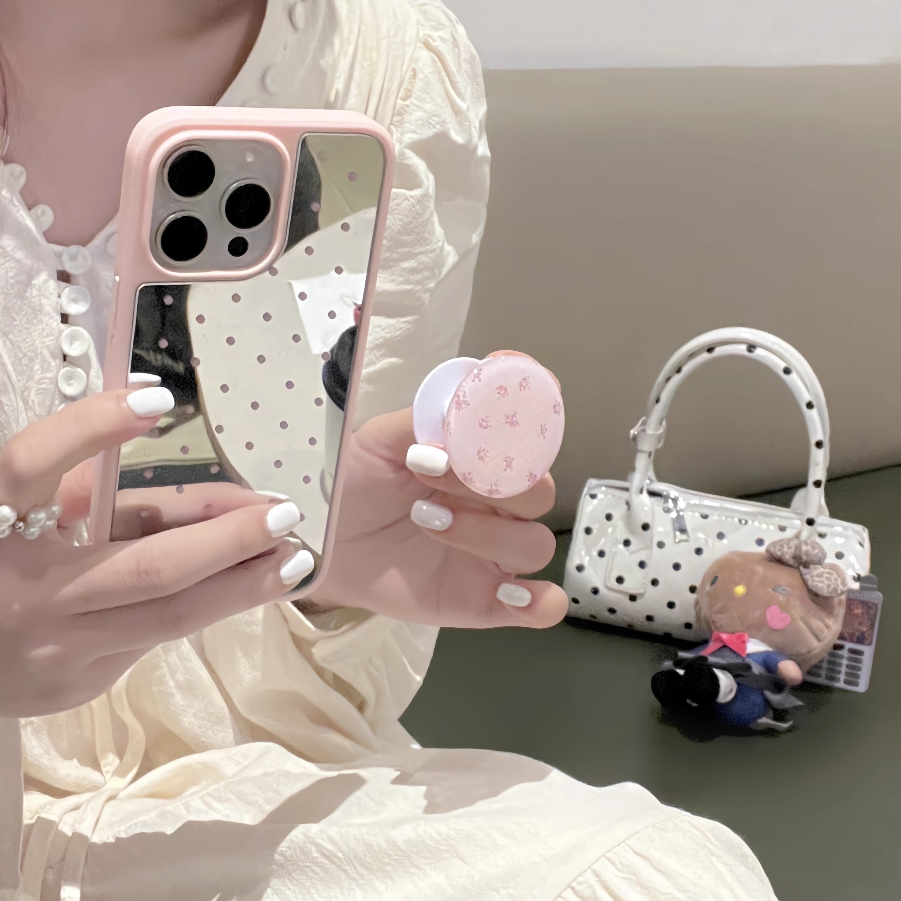 韓系簡約風波點鏡面手機殼-ZUIHANG SHOP