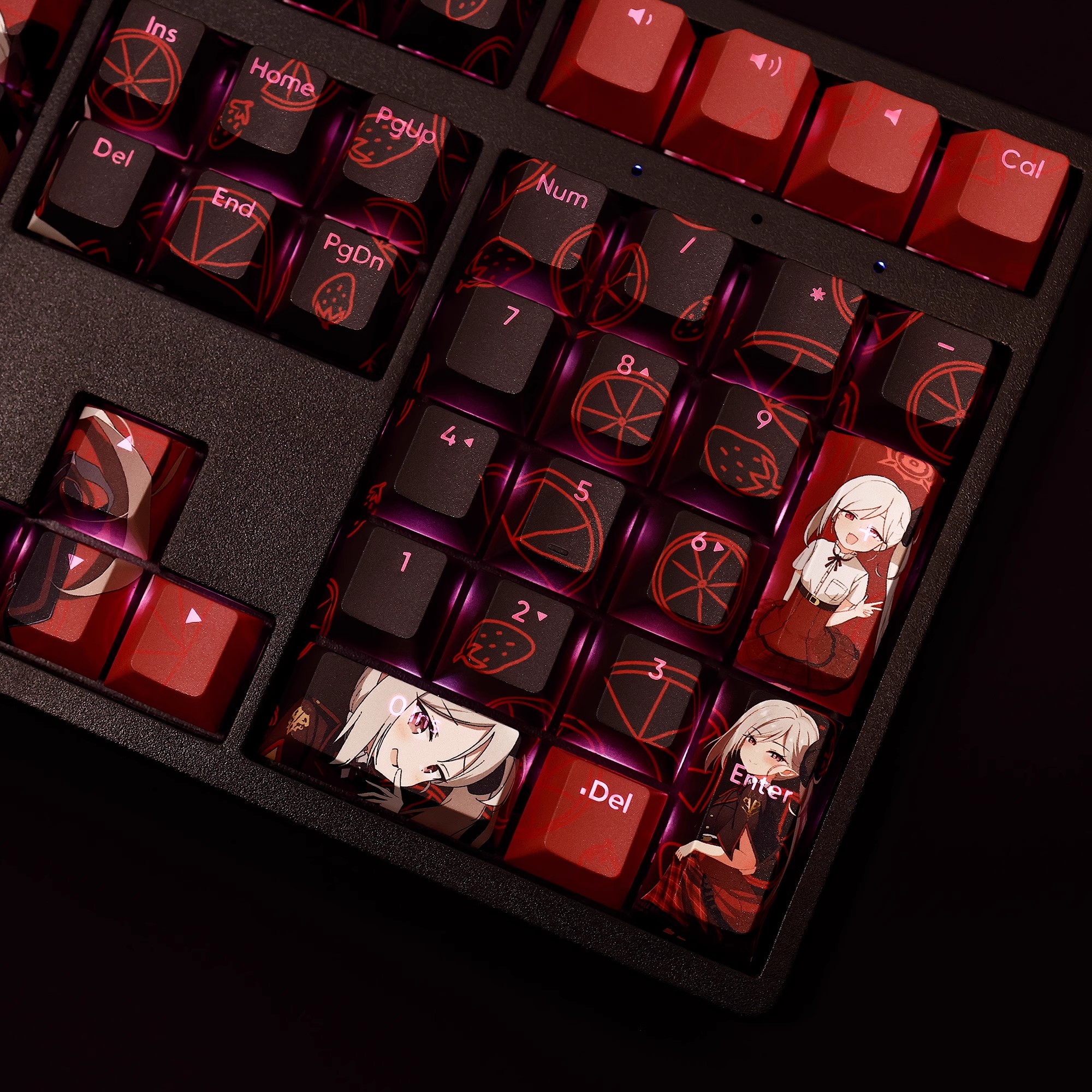 淺黃睦月透光RGB108鍵標準配列衛星軸鍵帽-ZUIHANG SHOP