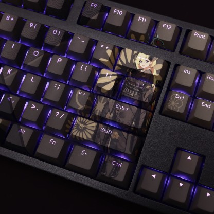 鱷淵明裡透光RGB108鍵標準配列衛星軸鍵帽