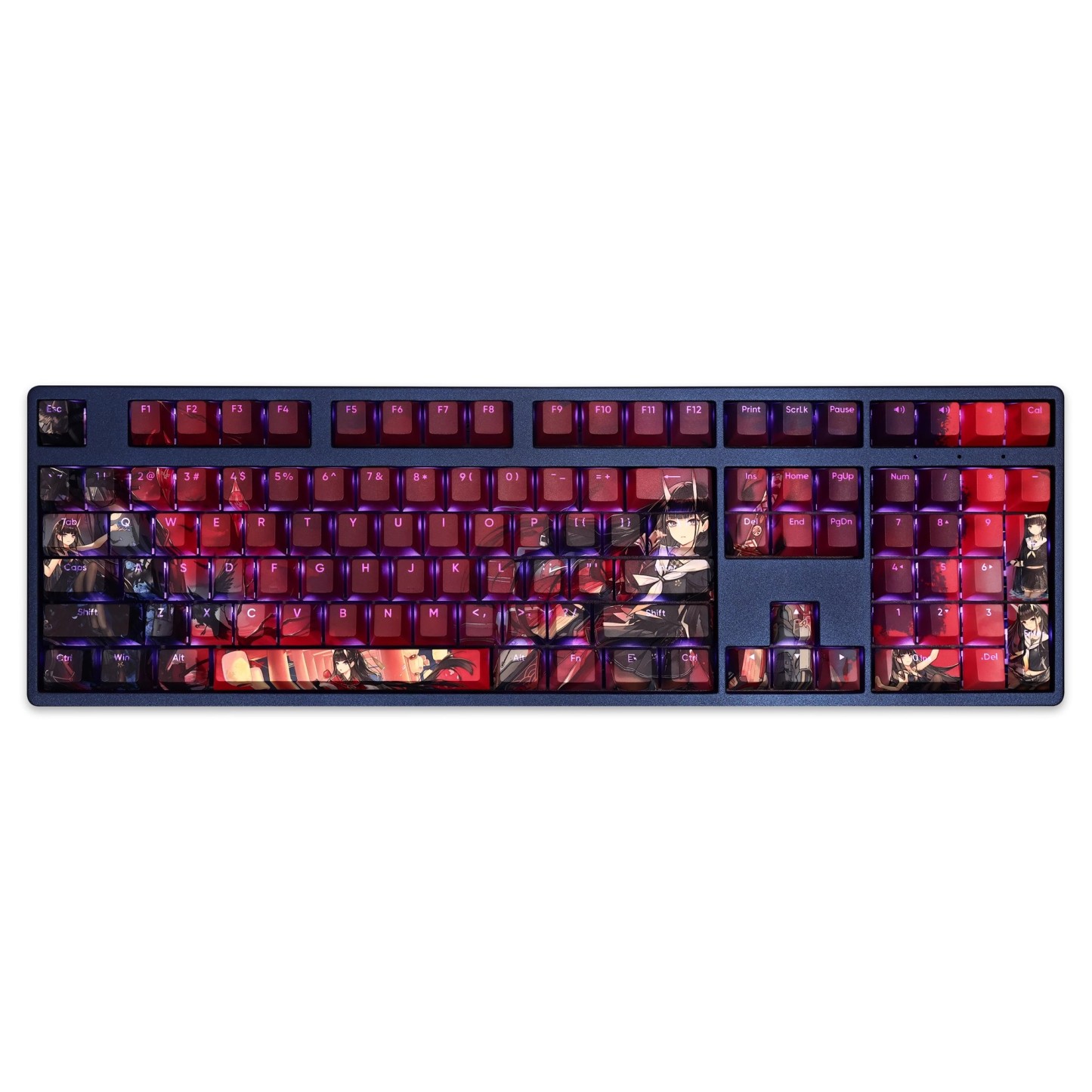能代透光RGB108鍵標準配列衛星軸鍵帽