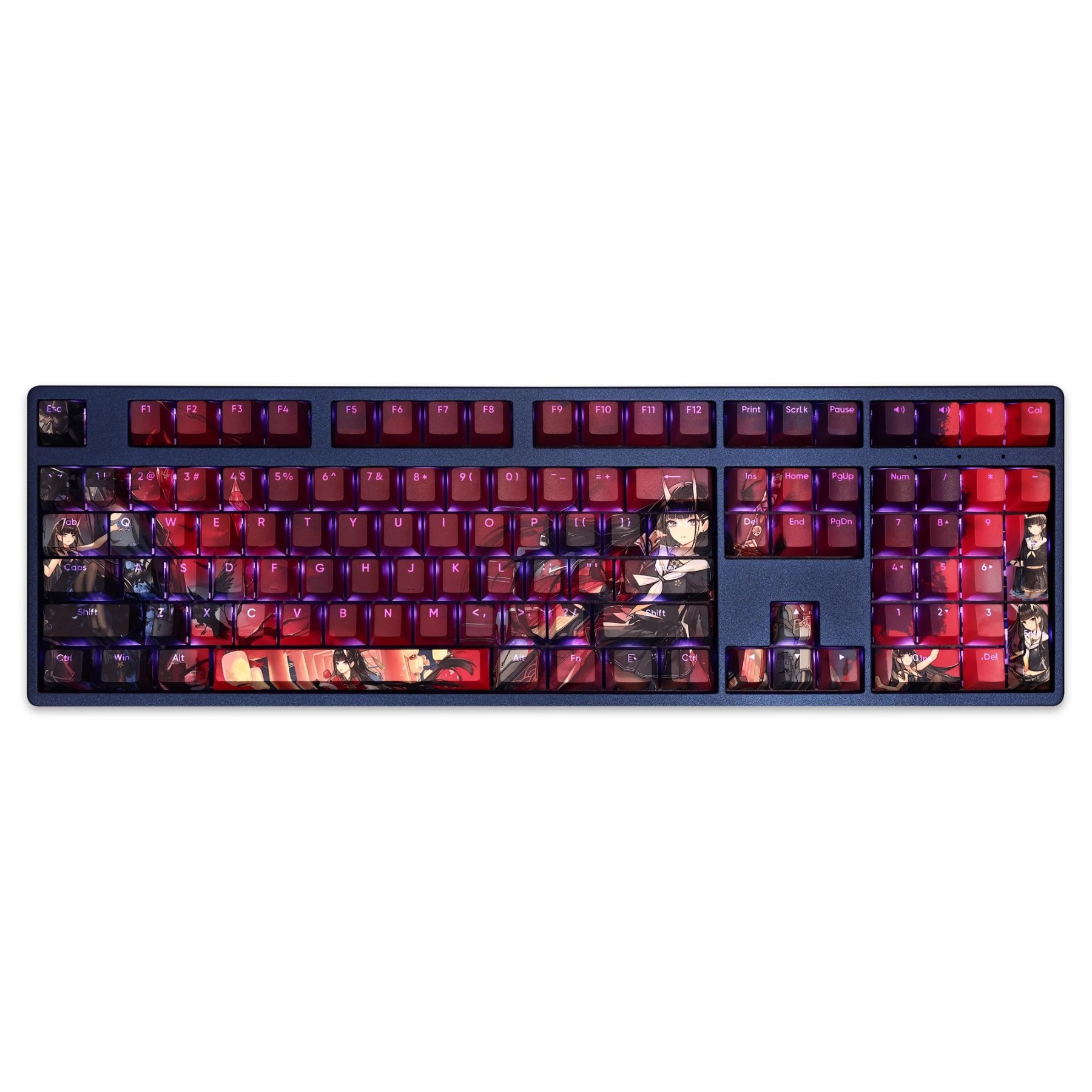 能代透光RGB108鍵標準配列衛星軸鍵帽
