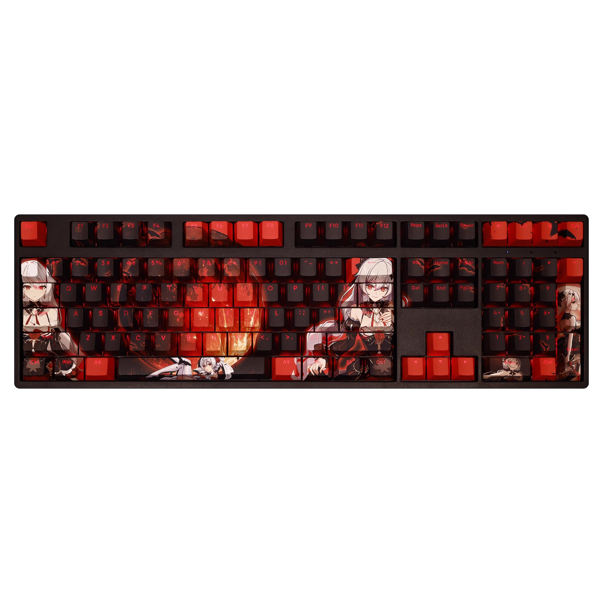 月下誓約德麗莎透光RGB108鍵標準配列衛星軸鍵帽-ZUIHANG SHOP