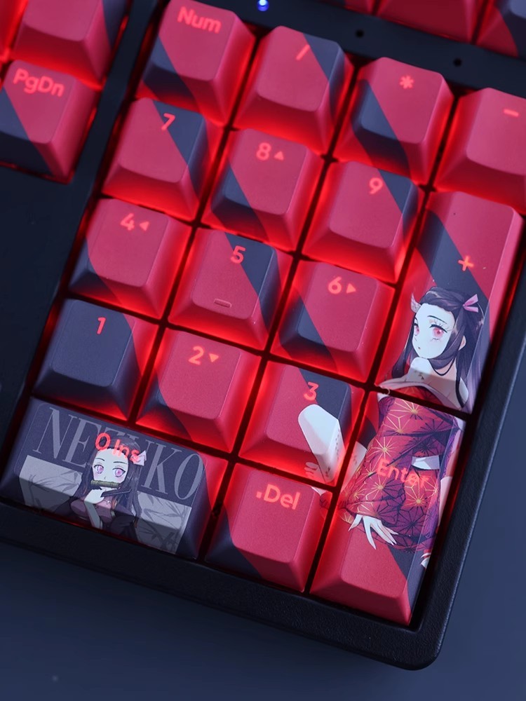 鬼滅之刃禰豆子透光RGB108鍵標準配列衛星軸鍵帽-ZUIHANG SHOP