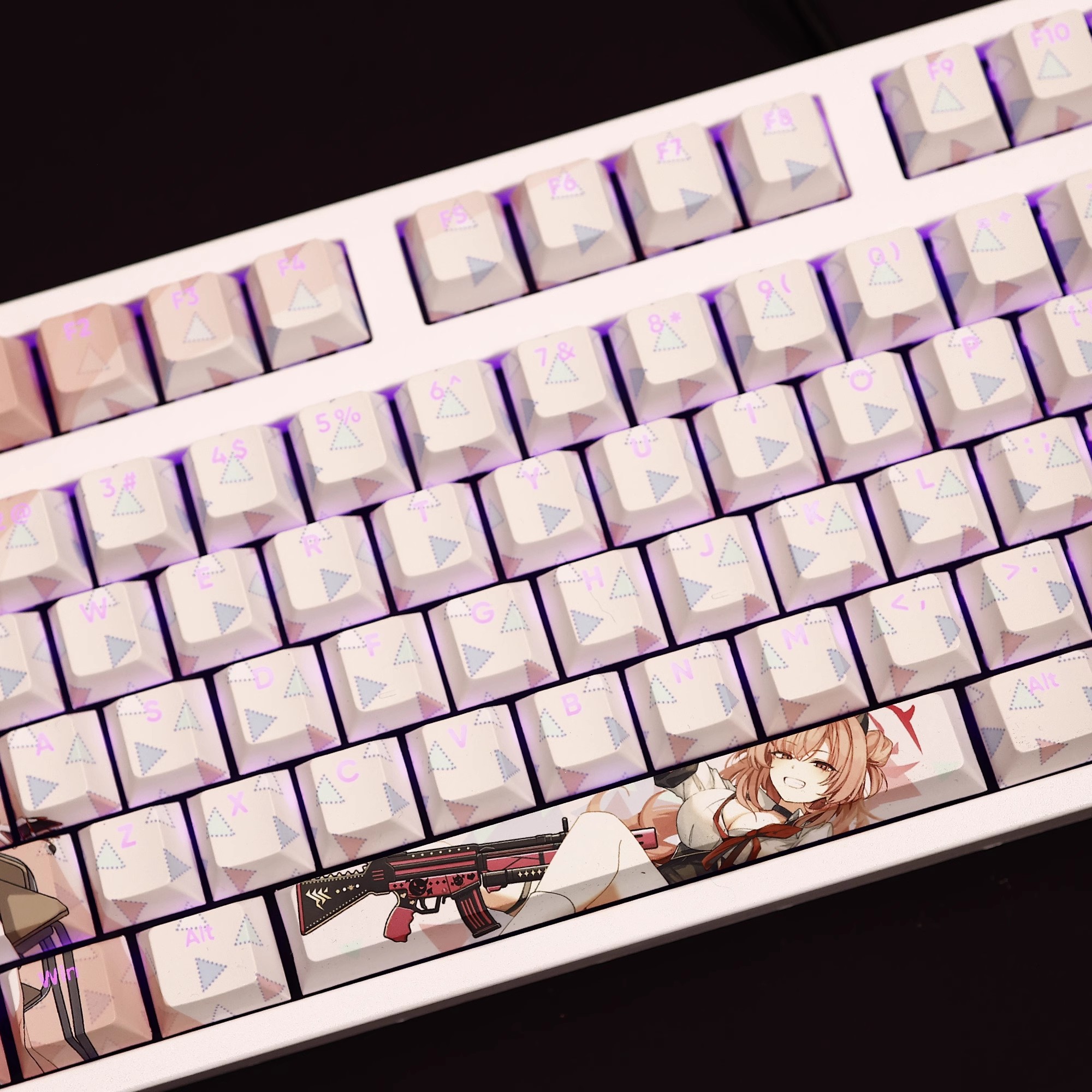 夜櫻綺良良透光RGB108鍵標準配列衛星軸鍵帽-ZUIHANG SHOP