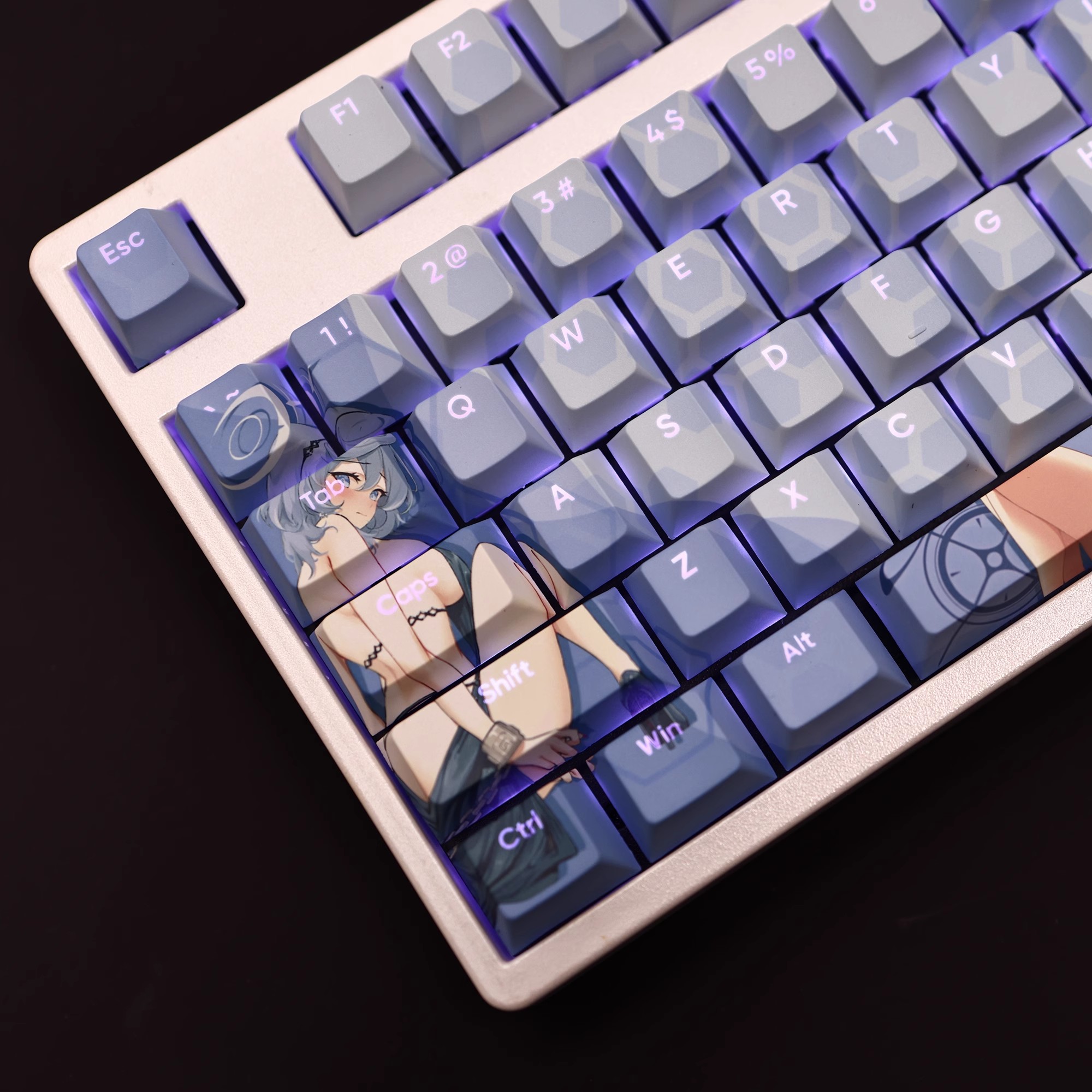 天雨亞子禮服版透光RGB108鍵標準配列衛星軸鍵帽-ZUIHANG SHOP