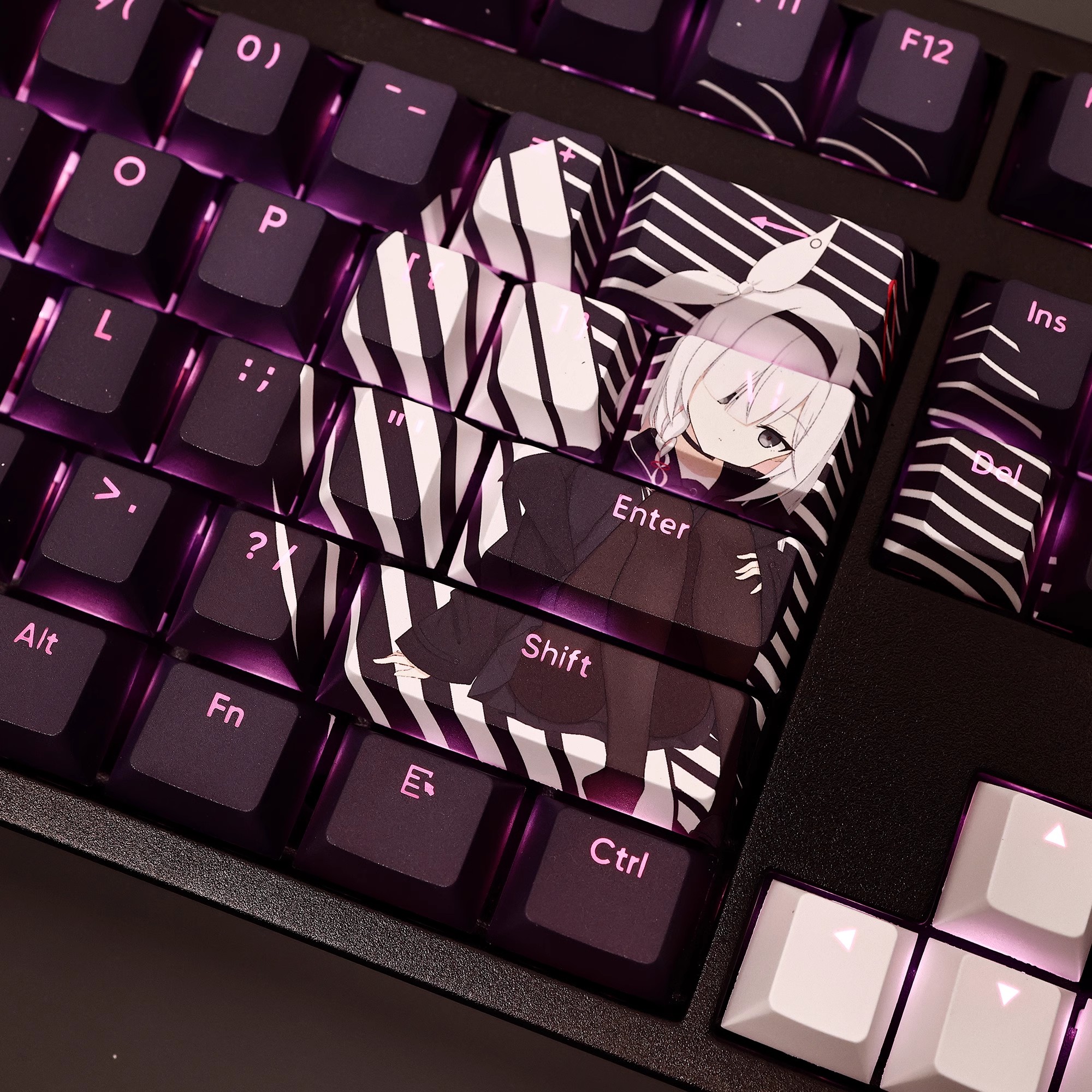 黑阿羅娜透光RGB108鍵標準配列衛星軸鍵帽-ZUIHANG SHOP