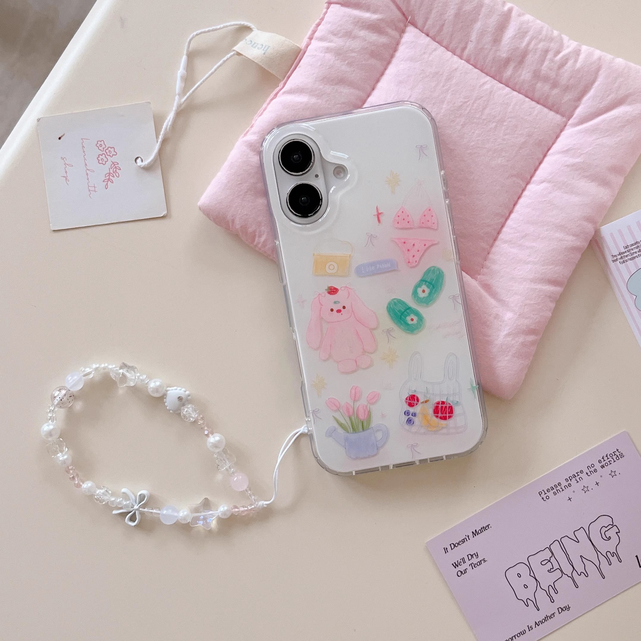 韓系小眾塗鴉兔子手機殼-ZUIHANG SHOP