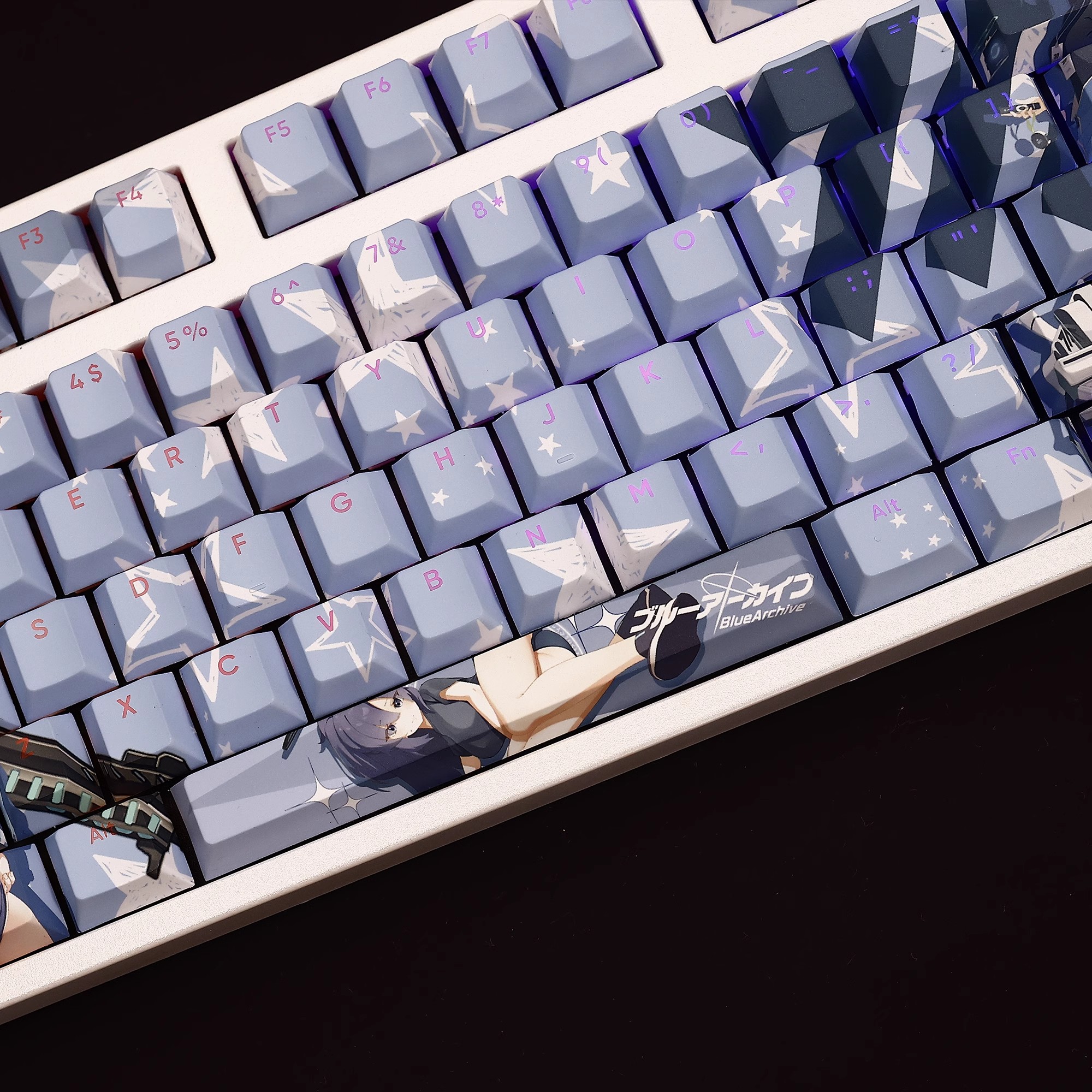 早瀨優香體操服版透光RGB108鍵標準配列衛星軸鍵帽-ZUIHANG SHOP