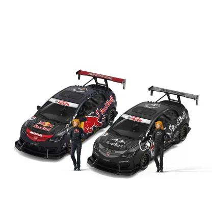 TM 1:64 本田思域爆改 紅牛銀牛 合金仿真車模型