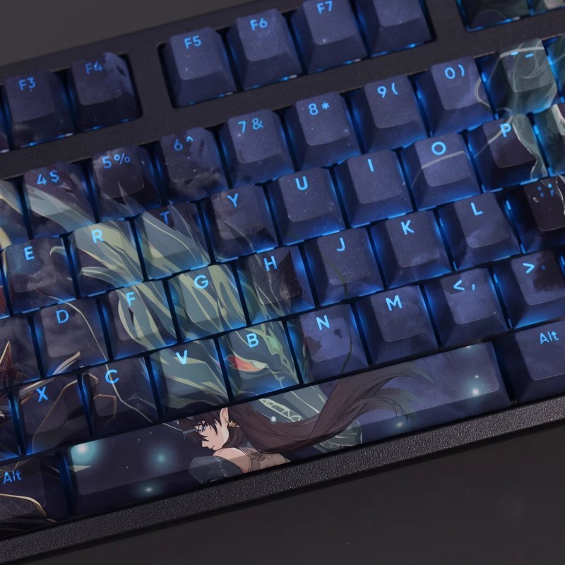 飲月君透光RGB108鍵標準配列衛星軸鍵帽