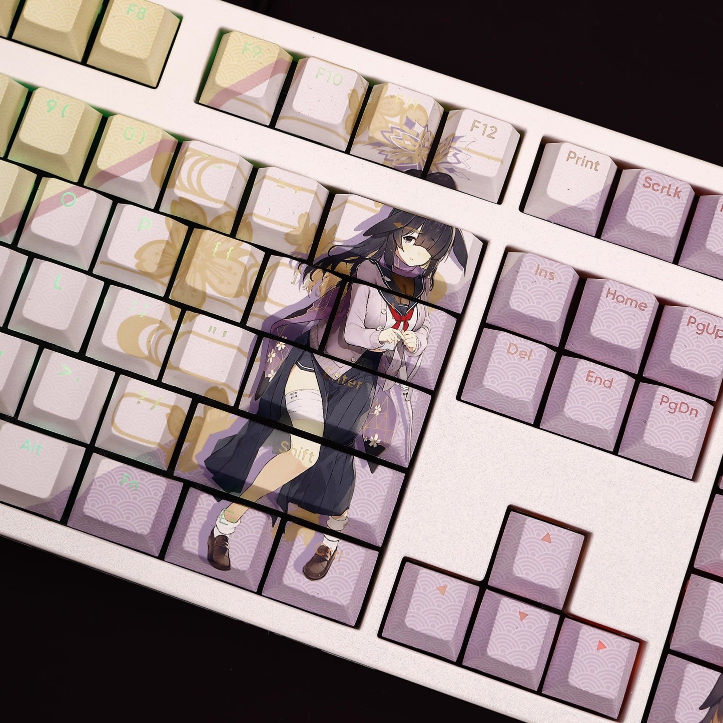 月咏透光RGB108鍵標準配列衛星軸鍵帽