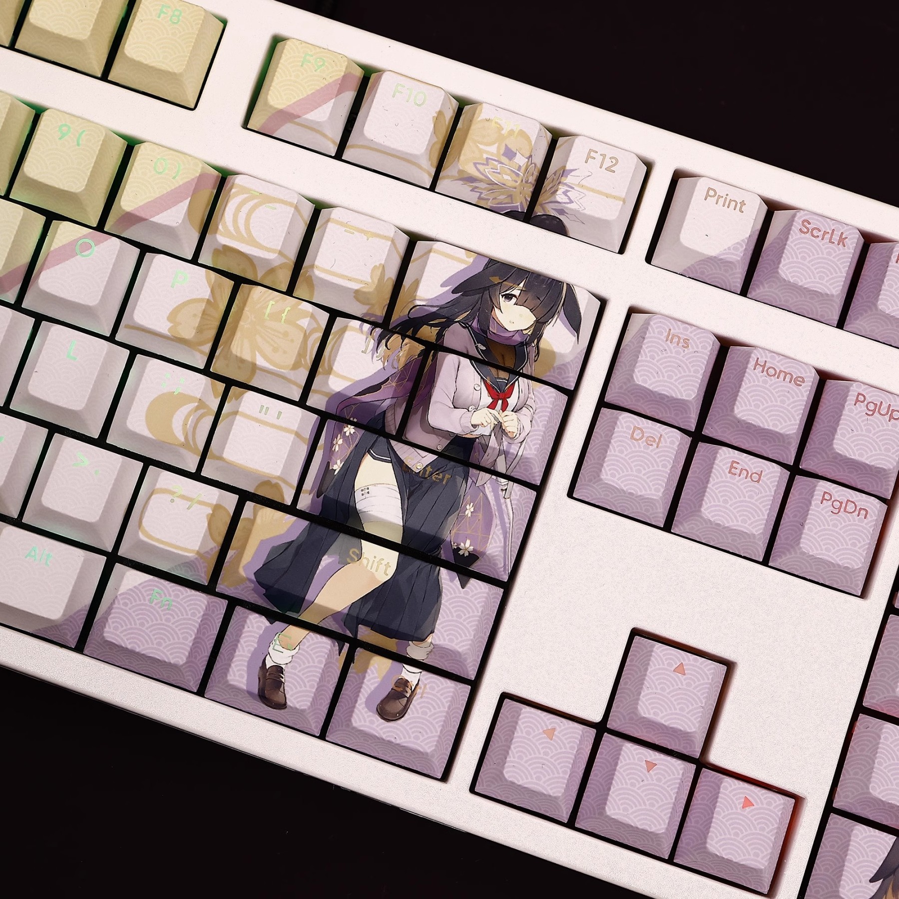 月咏透光RGB108鍵標準配列衛星軸鍵帽