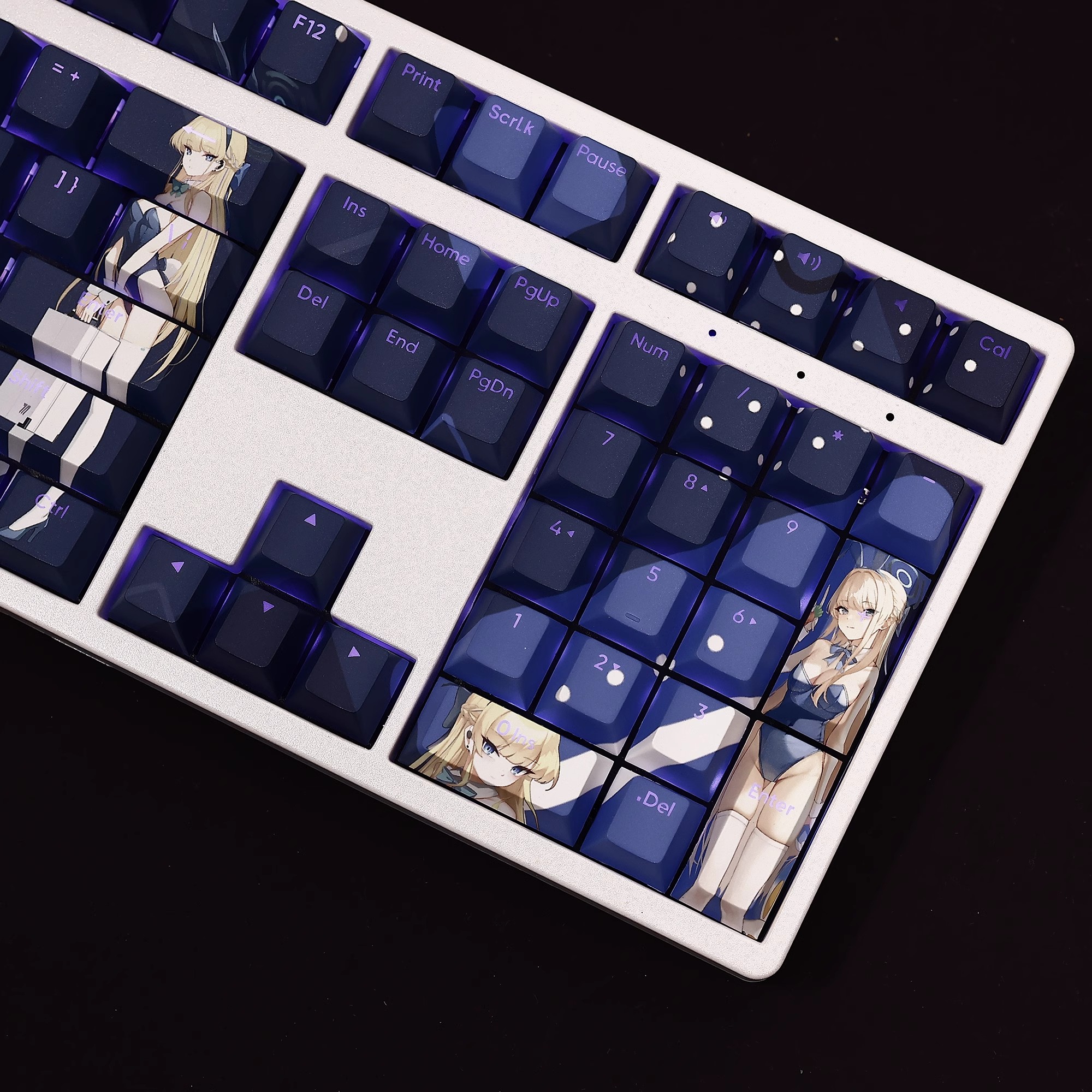 飛鳥馬時兔女郎透光RGB108鍵標準配列衛星軸鍵帽-ZUIHANG SHOP