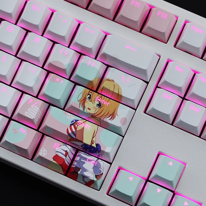 七海麻美透光RGB108鍵標準配列衛星軸鍵帽-ZUIHANG SHOP