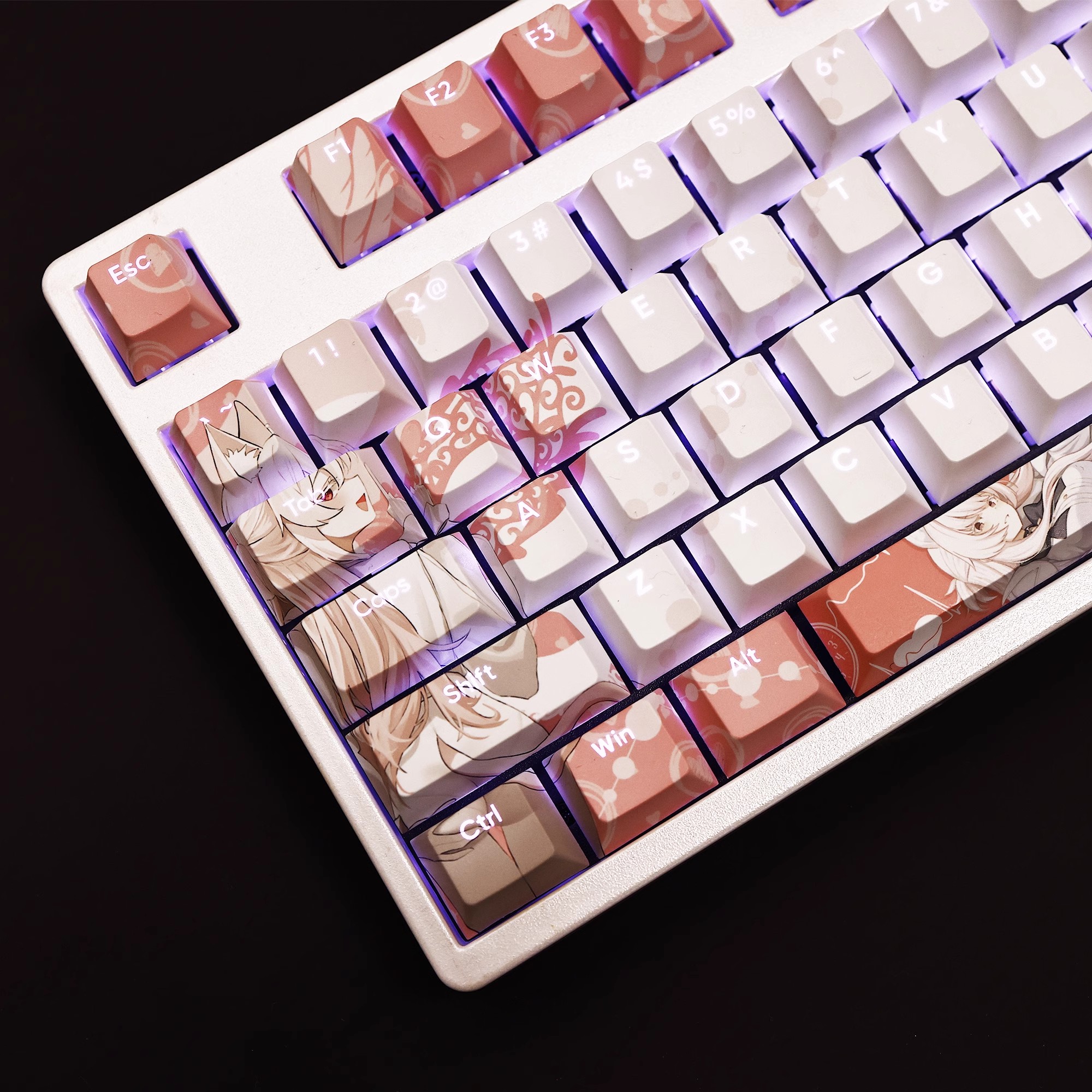 清澄晶透光RGB108鍵標準配列衛星軸鍵帽-ZUIHANG SHOP