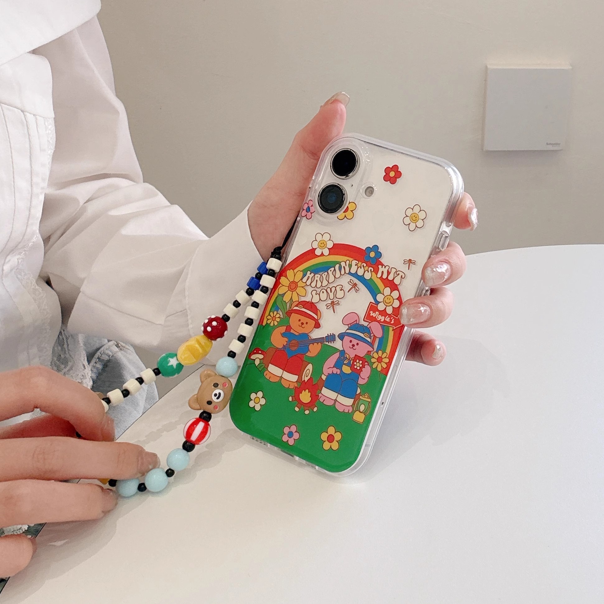 韓系卡通插畫花朵手機殼-ZUIHANG SHOP