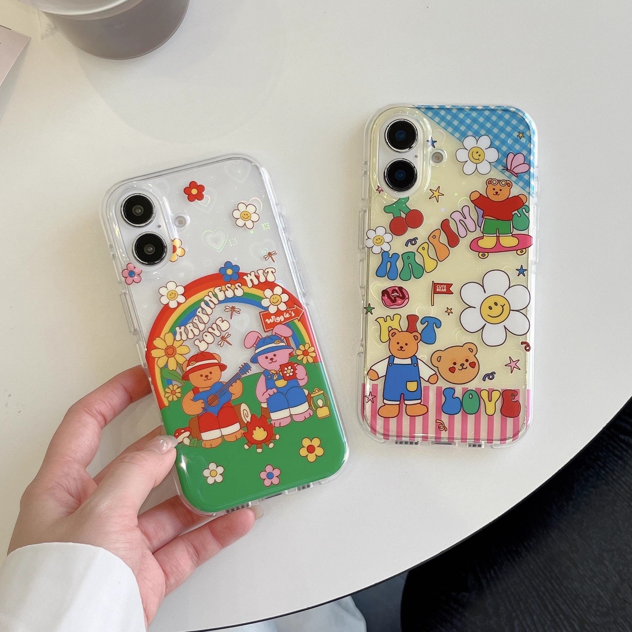 韓系卡通插畫花朵手機殼-ZUIHANG SHOP