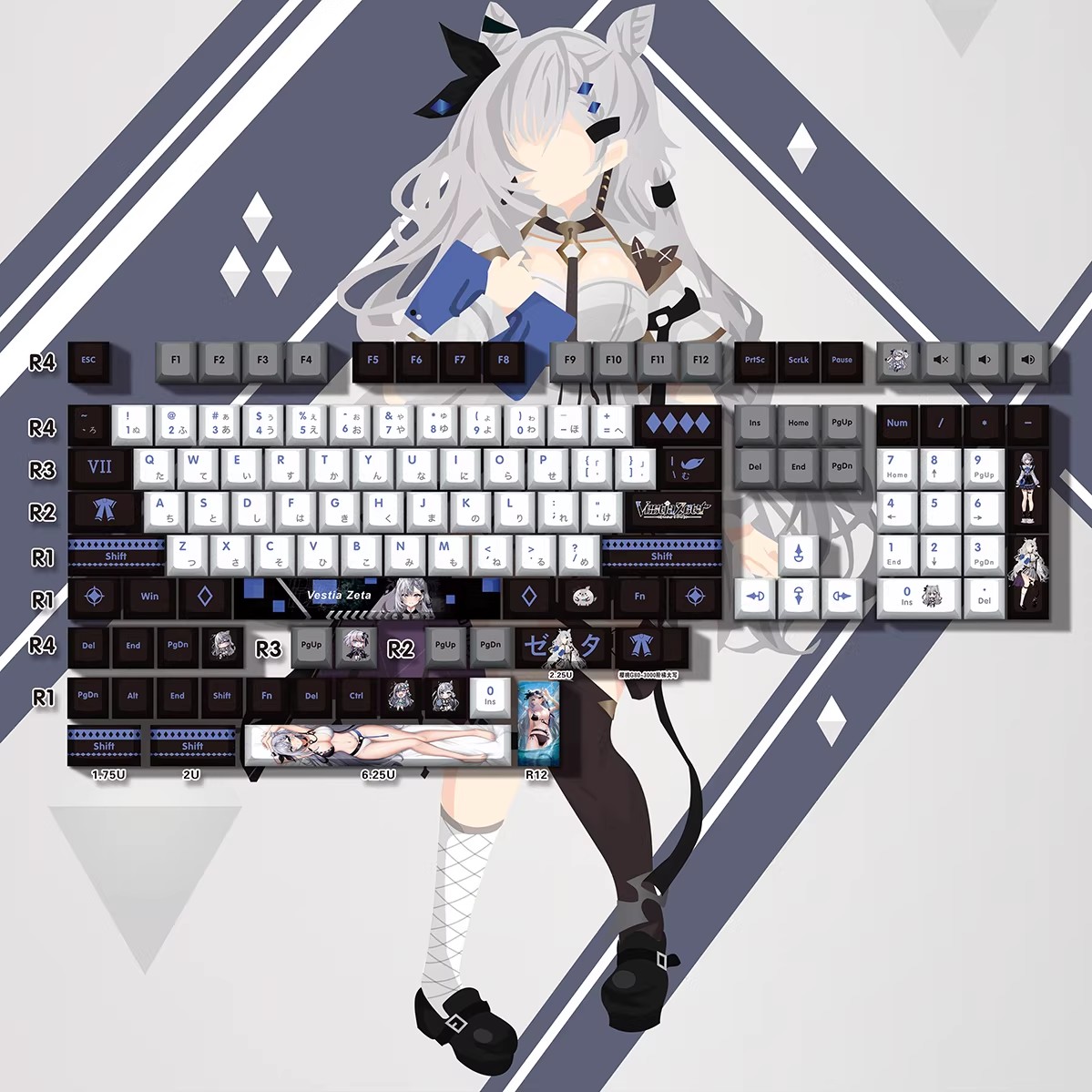 Hololive 彩虹社 Vtuber 周邊同人鍵帽套裝