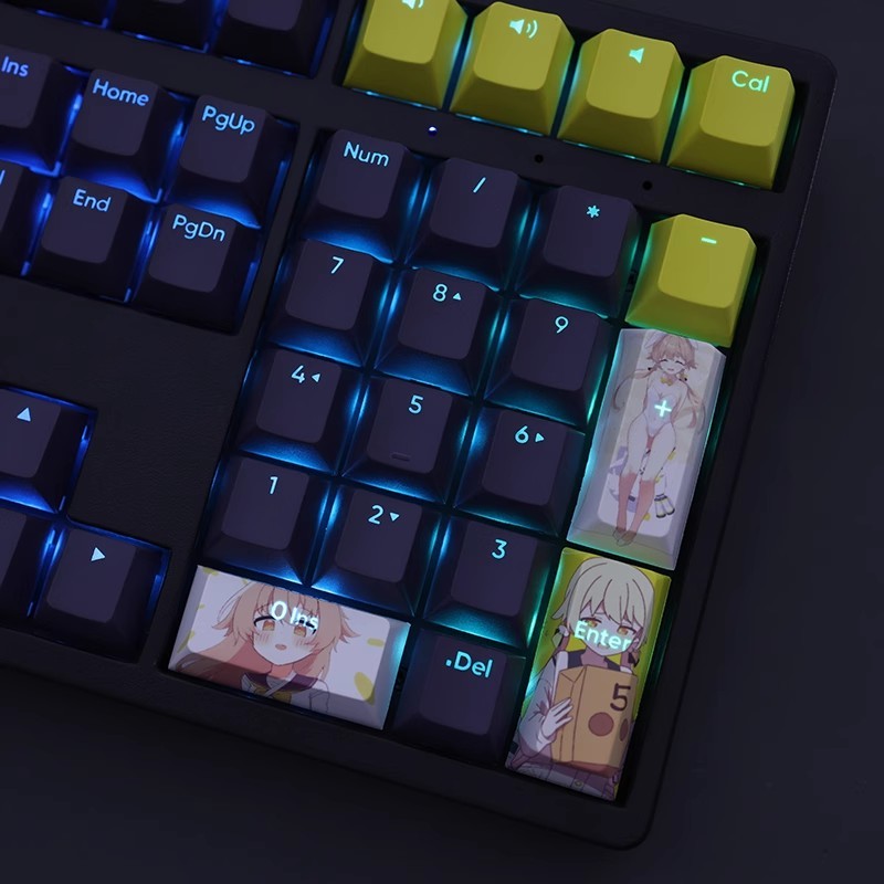 阿慈穀日富美透光RGB108鍵標準配列衛星軸鍵帽