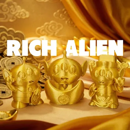 潮玩招財系列擺件 新年創意裝飾品3D打印禮物