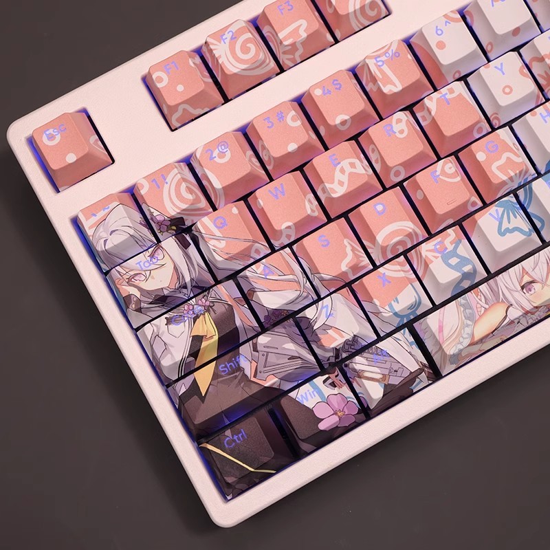 白洲梓透光RGB108鍵標準配列衛星軸鍵帽