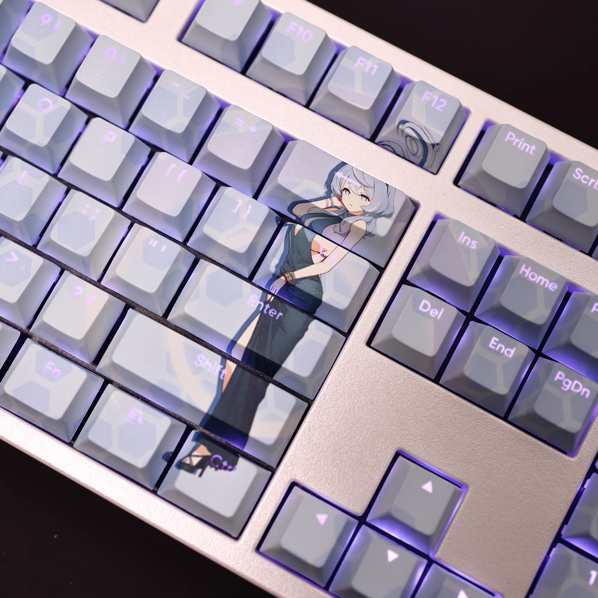 天雨亞子禮服版透光RGB108鍵標準配列衛星軸鍵帽-ZUIHANG SHOP